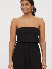 Акція на Сукня довга літня жіноча H&M 07-0220094_002 XXS Чорна (СА2000001998335) від Rozetka