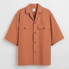 Акція на Сорочка бавовняна чоловіча H&M 1068405ral M Цегляна від Rozetka