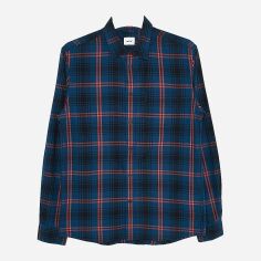 Акція на Сорочка бавовняна чоловіча Celio XAZ408524LDBJ S Синій/Помаранчевий від Rozetka
