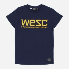 Акція на Футболка бавовняна довга чоловіча WeSC XAZ420954FKXY XXS Темно-синя/Жовта від Rozetka