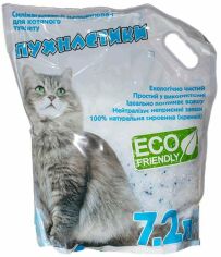Акция на Наповнювач для котячого туалету Пухнастики 7.2 л (7,2л ПУШИСТИК) от Y.UA