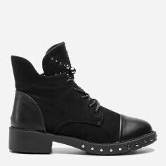 Акция на Жіночі зимові черевики низькі Jenny Fairy WSS18046 36 Чорні от Rozetka