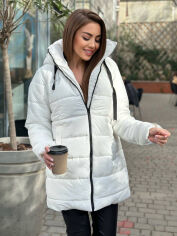 Акция на Куртка зимова жіноча Lilove 175-6 S-M Молочна от Rozetka