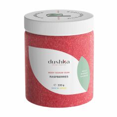 Акція на Скраб-жуйка для тіла Dushka Raspberries Body Scrub-Gum, 330 г від Eva