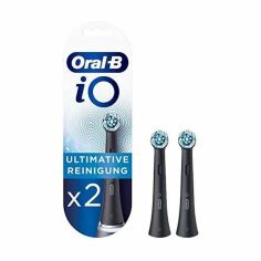 Акція на Змінні насадки для електричної зубної щітки Oral-B iO Ultimate Clean Чорні, 2 шт від Eva