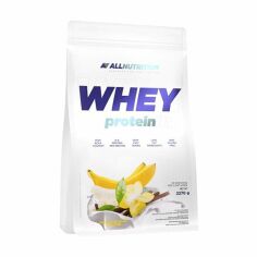 Акція на Дієтична добавка протеїн в порошку AllNutrition Whey Protein Ванільно-банановий, 2.27 кг від Eva