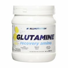 Акція на Дієтична добавка амінокислоти в порошку AllNutrition Glutamine Recovery Amino Глютамін, Лимон, 500 г від Eva