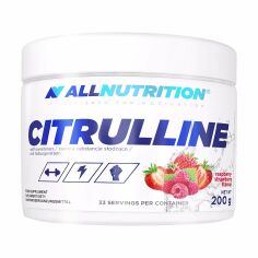 Акция на Дієтична добавка цитрулін в порошку AllNutrition Citrulline Raspberry Strawberry, 200 г от Eva