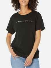 Акція на Футболка оверсайз довга жіноча Calvin Klein 702044404 XS Чорна від Rozetka