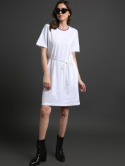 Акция на Сукня-футболка міні літня жіноча Tommy Hilfiger 558888680 S Біла от Rozetka