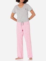 Акция на Піжама (штани + футболка) жіноча бавовняна Tommy Hilfiger 150253269 L Сірий/Рожевий от Rozetka