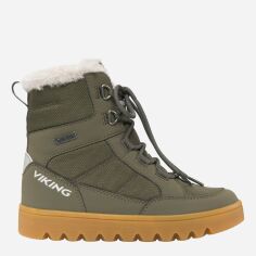 Акція на Підліткові зимові черевики Viking Fleek Warm GTX Zip 3-93810-9237 38 Темно-зелені від Rozetka