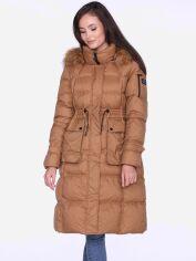 Акція на Куртка зимова жіноча PERSO BLH220027FXF 2XL Коричнева від Rozetka