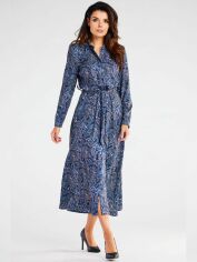 Акция на Плаття Awama A467 1220669 M Navy Blue/Pattern от Rozetka