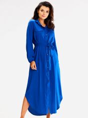 Акція на Плаття-сорочка жіноче Awama A601 L/XL Синє від Rozetka