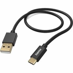 Акція на Кабель Hama USB-A - Type-C 1.5м плетеный Black (00201545) від MOYO