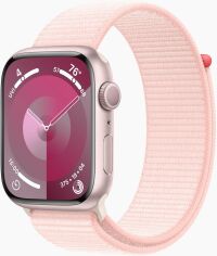 Акция на Apple Watch Series 9 45mm Gps Pink Aluminum Case with Light Pink Sport Loop (MR9J3) от Y.UA