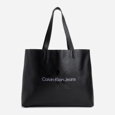 Акция на Сумка шопер Calvin Klein K60K610825-0GJ Чорна от Rozetka