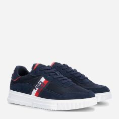 Акція на Чоловічі кеди низькі Tommy Hilfiger FM0FM04585-DW5 46 Блакитні від Rozetka