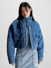 Акция на Куртка жіноча Calvin Klein J20J221256-1A4-1A4 XS Синя от Rozetka