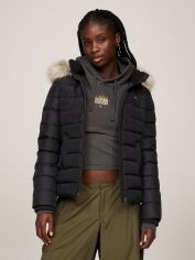 Акція на Куртка зимова жіноча Tommy Jeans DW0DW08588-BDS XS Чорна від Rozetka