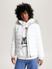Акция на Куртка жіноча Tommy Jeans DW0DW08588-YBR XL Біла от Rozetka