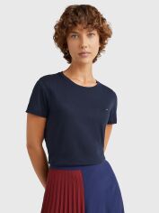 Акция на Футболка жіноча Tommy Hilfiger WW0WW22043-403 XS Чорна от Rozetka