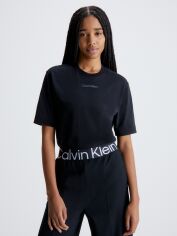 Акция на Футболка жіноча Calvin Klein 00GWS3K104-BAE XXS Чорна от Rozetka