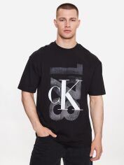 Акція на Футболка чоловіча Calvin Klein Jeans J324207-BEH M Чорна від Rozetka