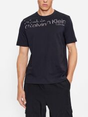 Акция на Футболка чоловіча Calvin Klein 00GMF3K141-BAE XS Чорна от Rozetka