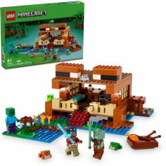 Акція на LEGO Minecraft Домик в виде жабы 21256 від MOYO