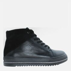 Акція на Жіночі зимові черевики Black&White RBW1122 37 24 см Чорні від Rozetka