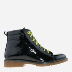 Акція на Жіночі зимові черевики високі Olevit RO9854 37 23.5 см Чорні від Rozetka