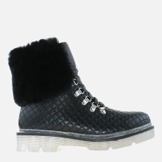 Акція на Жіночі зимові черевики високі Dalis RD627 37 23.5 см Чорні від Rozetka