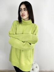 Акція на Светр в'язаний оверсайз жіночий ARTKNIT Sofia One Size Яблучний від Rozetka