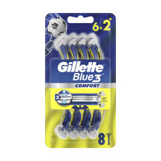 Акция на Одноразовые станки для бритья Gillette Blue3 Comfort (6+2 шт) от Podushka