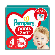 Акція на Подгузники-трусики Pampers Pants Maxi размер 4, 9-15 кг, 108 шт від Podushka