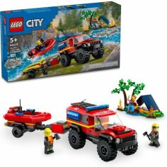 Акция на LEGO City Пожарный внедорожник со спасательной лодкой 60412 от MOYO