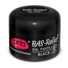 Акція на Гель-паста для дизайну нігтів PNB UV/LED Bas-Relief Gel Paste Black, 5 мл від Eva