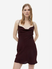 Акция на Плаття міні літнє жіноче H&M 1090688arl XL Бордове от Rozetka