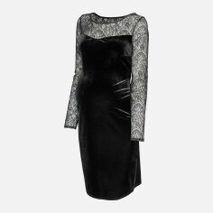 Акція на Плаття-футболка для вагітних міді жіноче H&M 5781950arl S Чорне від Rozetka