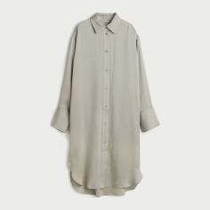 Акція на Плаття-сорочка міді літнє жіноче H&M 1005002ral XS Сіре від Rozetka