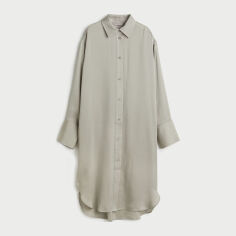 Акція на Сукня-сорочка міди літня жіноча H&M 1005002ral XS Сіра від Rozetka