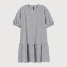 Акция на Плаття-футболка міні літнє жіноче H&M 9107012ral XXS Сіре от Rozetka