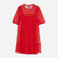 Акція на Плаття-футболка міні літнє жіноче H&M 9283522ral M Червоне від Rozetka