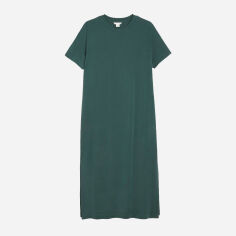 Акция на Плаття-футболка міді літнє жіноче H&M 1002061arl S Темно-зелене от Rozetka