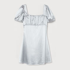 Акція на Плаття коротке літнє жіноче H&M 9433472ral L Сріблясте від Rozetka