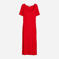 Акція на Плаття-футболка міді літнє жіноче H&M 1113088ral XS Червоне від Rozetka