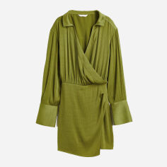 Акція на Плаття коротке жіноче H&M 1114002ral 36 Світло-зелене від Rozetka