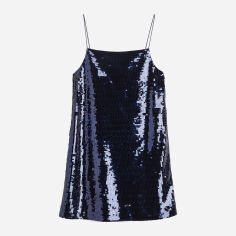 Акция на Плаття міні літнє жіноче H&M 1127841arl S Темно-синє от Rozetka